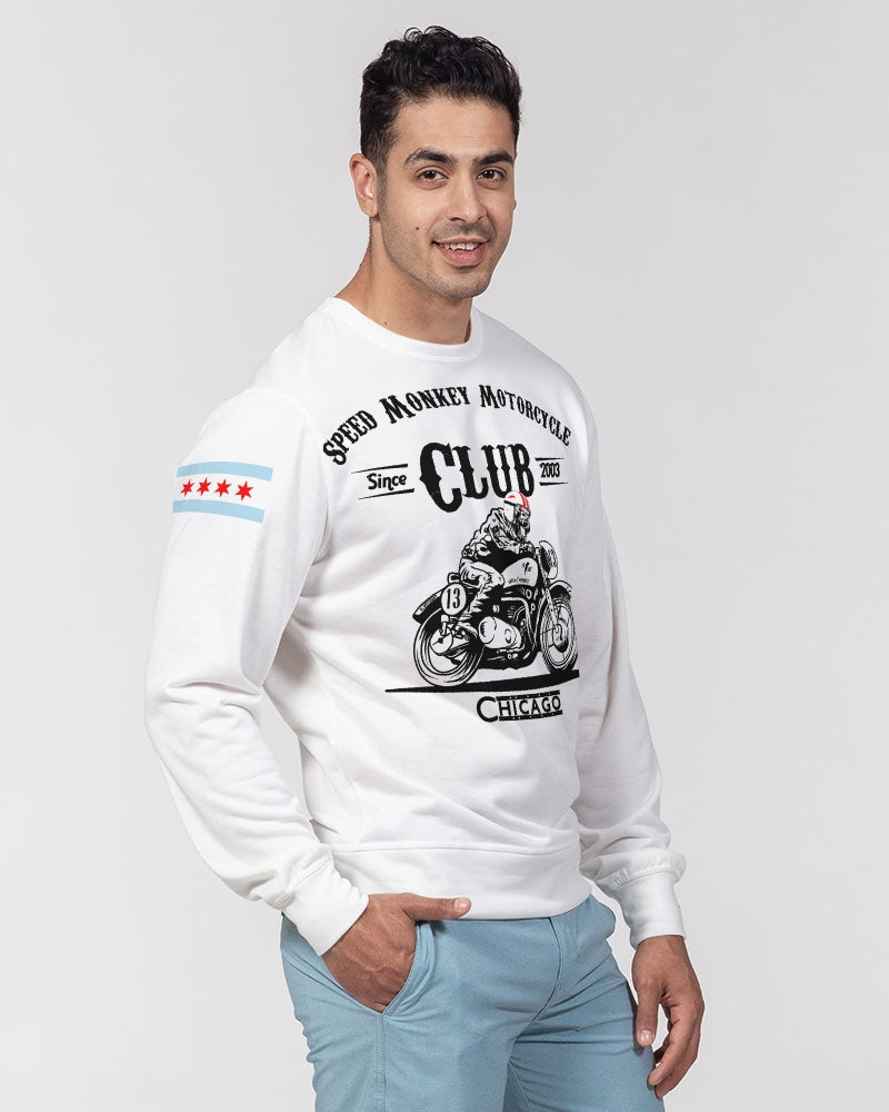 Speed Monkey Men's Motorcycle Club Classic French Terry Crewneck Pullover