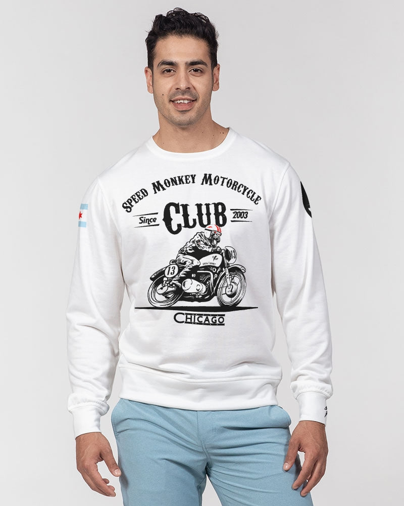 Speed Monkey Men's Motorcycle Club Classic French Terry Crewneck Pullover