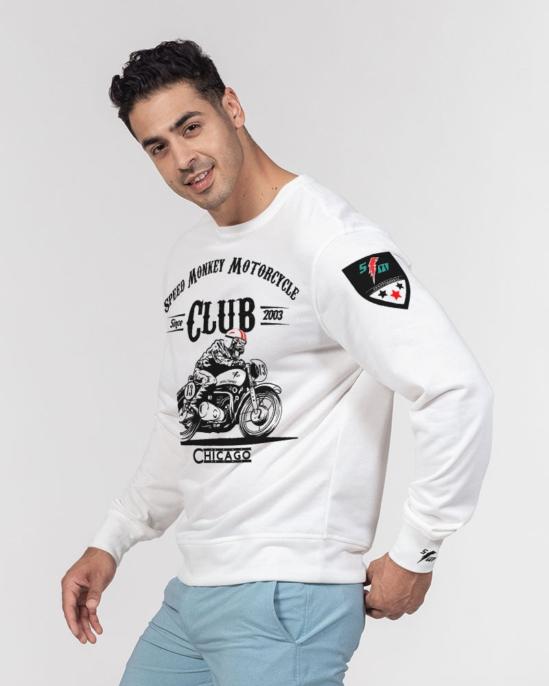 Speed Monkey Men's Motorcycle Club Classic French Terry Crewneck Pullover